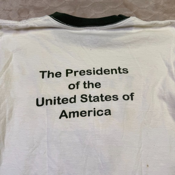 VTG Presidents Of United States Of America Ringer Tee Sz Lg Lump STAINED RARE - Picture 13 of 15